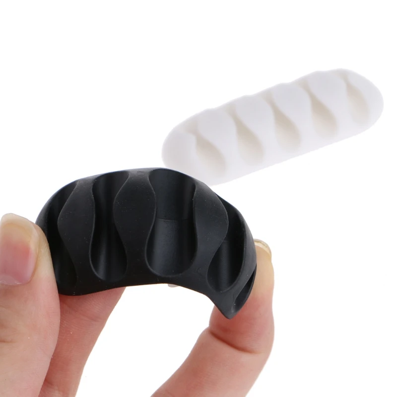 Комплект из 2 предметов 5-зажим Силиконовые Наушники Кабельные Winder Wire Органайзер