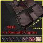 Автомобильные напольные коврики для Renault Captur 2018, индивидуальные автомобильные накладки на ногу, чехол для телефона