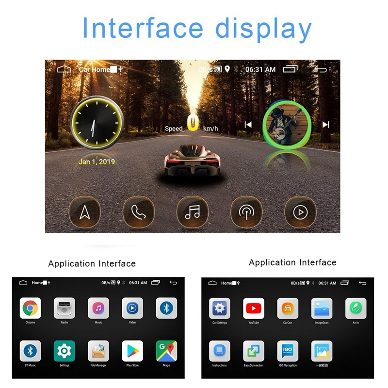 7 дюймов Android 9 1 Пресс Sn автомобиля MP5 плеер FM Радио Гб + 16 Wi Fi Bluetooth GPS навигации для