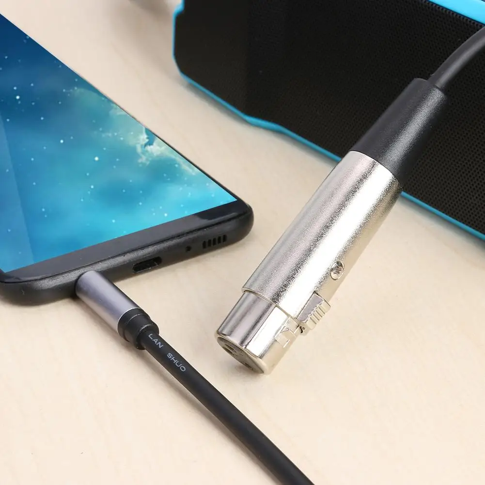 Аудио линия 1 5 м XLR 3 контактный разъем мм плавное соединение предотвращает