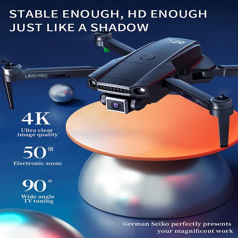 

2021 New L800 Pro Drone GPS 4k profesional Cmara Dual de HD sin escobillas fotografa area Wifi plegable Quadcopter Helicopter