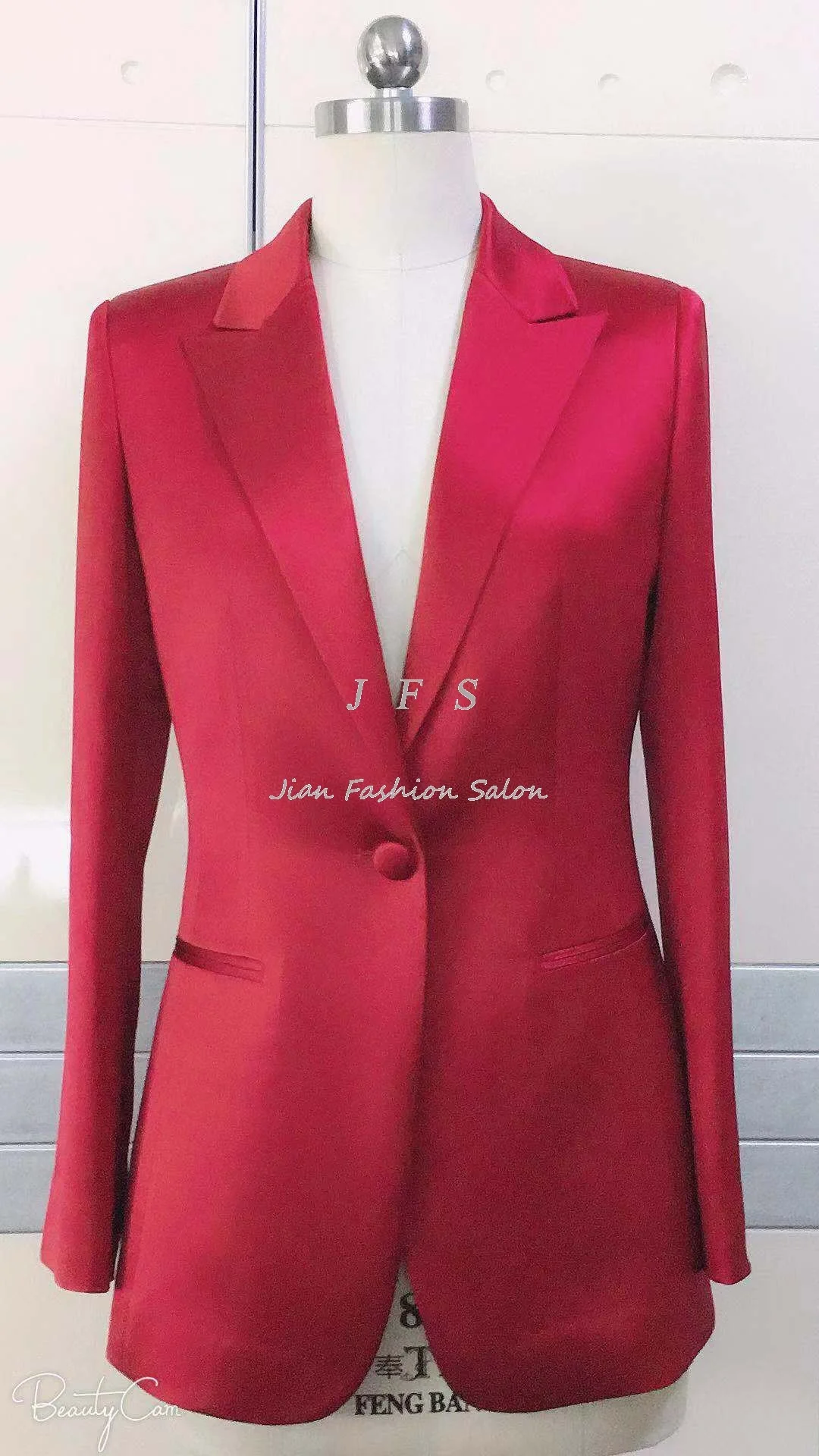 Женские 100% натурального шелка сатиновый блейзер с длинным рукавом Роскошный