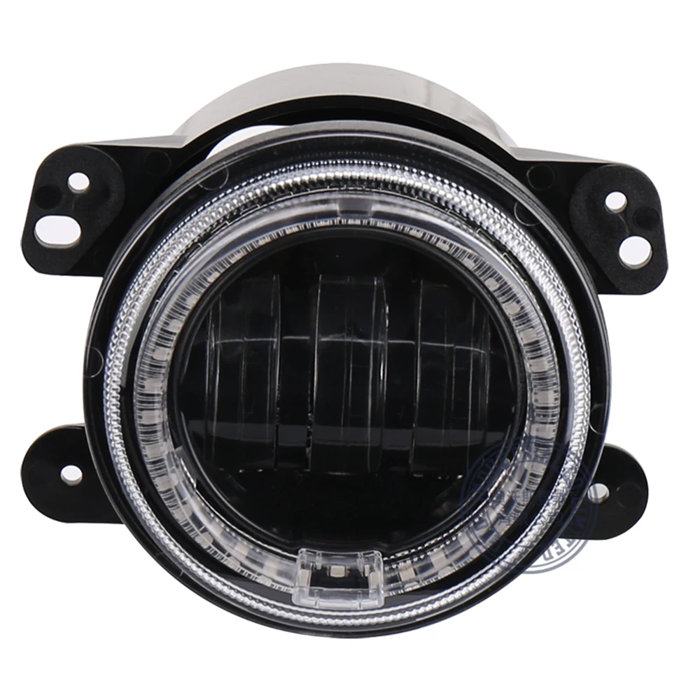 4 Inch Round Led Fog Lights RGB Angel Eyes and White DRL Phone App Control for Jeep Wrangler JK 2007-2015 | Автомобили и