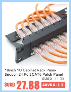19in 1U шкаф стойка UTP 24 порта CAT6 патч-панель RJ45 сетевой кабель адаптер неэкранированный модульный Keystone Jack распределительная рамка