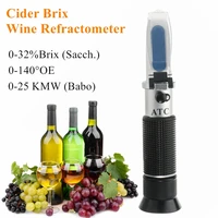 handheld alcohol refractometer sugar wine concentration meter densimeter 0 32 beer brix grapes atc digital refractometer