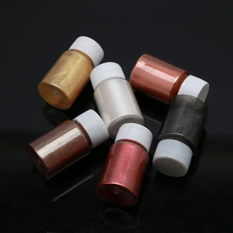 6 цветов металлические тона слюда жемчужный порошок пигмент ювелирный набор