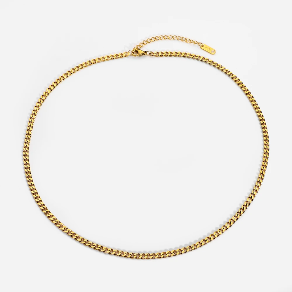 

2022 Fashion New Arrival Plated PVD Herringbone Chain Choker Necklace 316L Stainless Steel Necklace For Women Jewelry