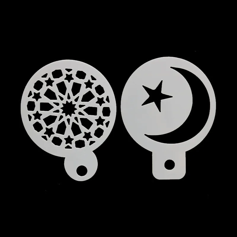 8 шт ИД Мубарак ПЭТ Кофе спрей трафареты для выпечки печений тортов Исламская