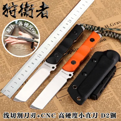 Охранники самообороны высокой твердости D2 стальной маленький охотничий нож для