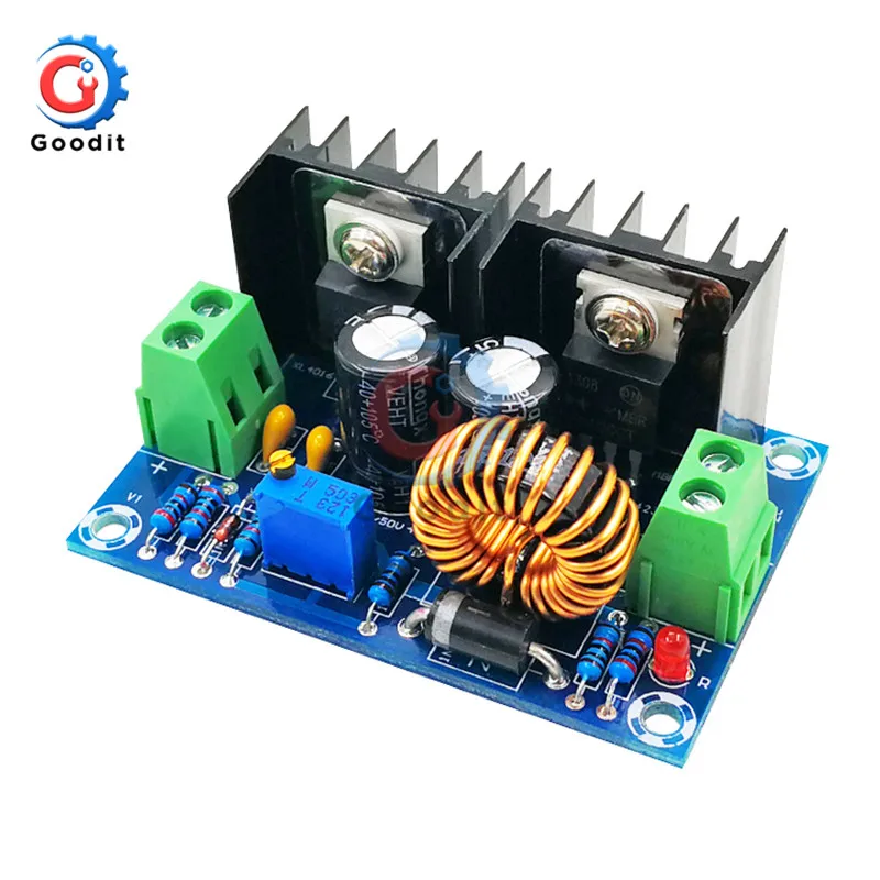 DC понижающий переходник XL4016 8A 200W преобразователь 4 40V до 1 25 36V Регулируемый