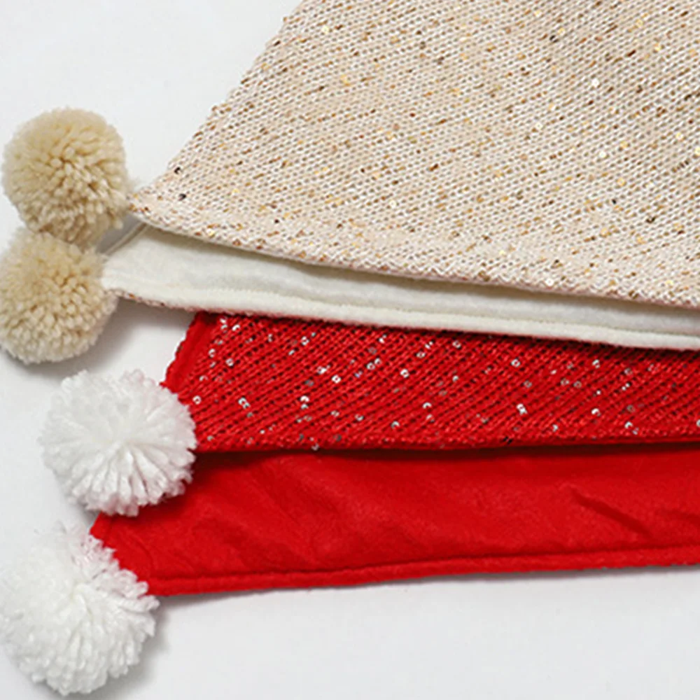 Рождественское банкетное украшение блестящая шерстяная Рождественская