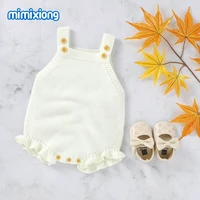 newborn girls bodysuits clothes white sleeveless knitted toddler kids coveralls knitwear one piece casual children clothes 0 18m