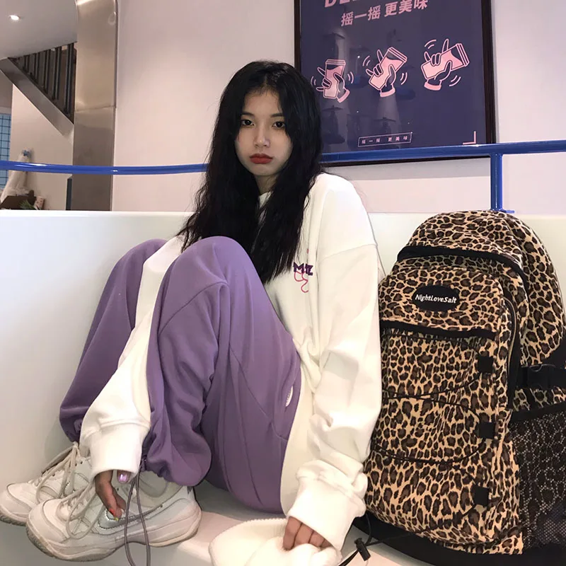 

Purple Women's Autumn 2020 New Korean Style Ins Japanese Wide-Leg Pants Loose Leisure Sports Fashionable Trousers