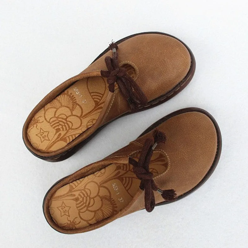 Туфли женские на платформе натуральная кожа без застежки плоская подошва