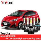 YNFOM комплект светодиодных фар для Toyota Aqua NHP10 2011-2020, ближний свет, дальний свет, противотуманные фары, автомобильные аксессуары, лампы для автомобильных фар