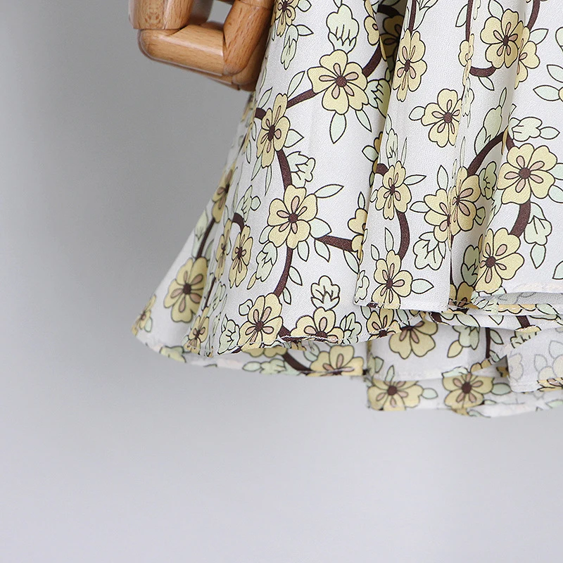 

GALCAUR Bohemian Dress For Women O Neck Lantern Long Sleeve High Waist Print Hit Color Sashes Mini Dresses Female 2021 Fall Tide