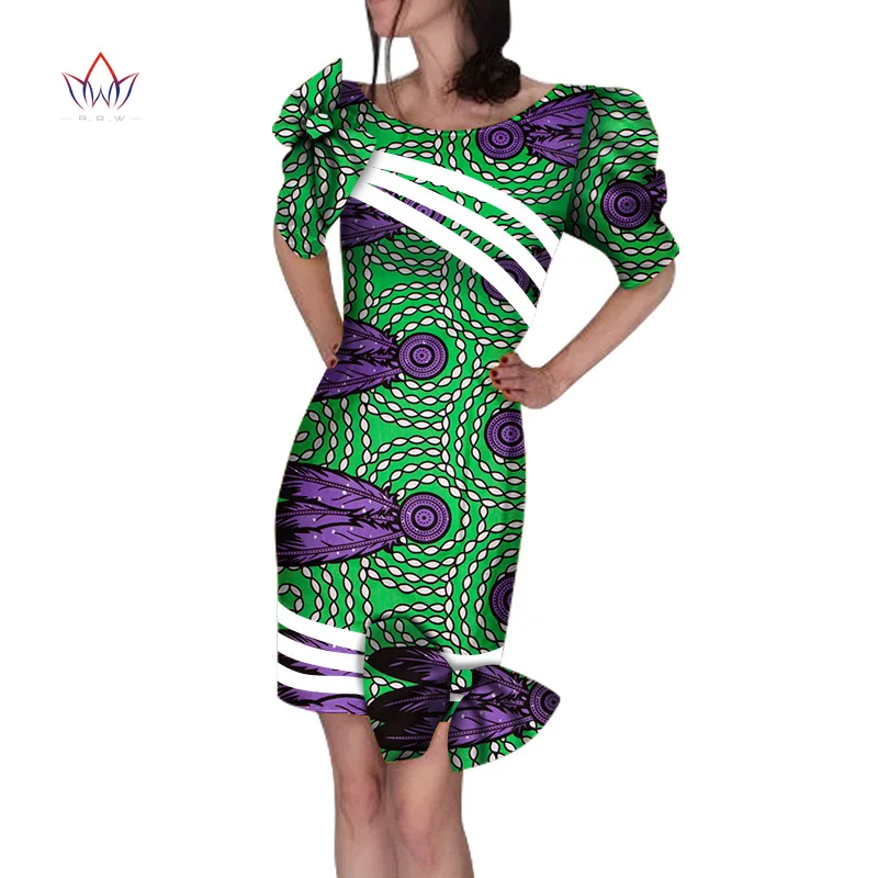 

African dresses for Women 2019 New Fashion Bazin Riche African Ankara Women Dress Plus size Nigerian Dresses for Women WY4904