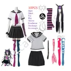 Аниме Dangan Ronpa2, Ibuki Mioda, брикет, попрощайтесь с отчаянием, платье-рубашка, парик, школьница Jk, школьная форма, матросский костюм, юбка