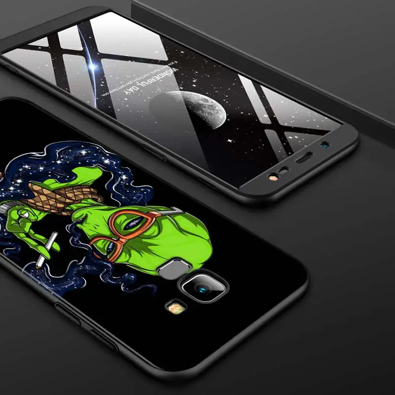 

Aesthetics Cartoon alien for Samsung J7 Duo J2 J4 J8 J730 J6 J530 J5 J3 Prime Plus Core 2018 2017 2016 EU Black Phone Case