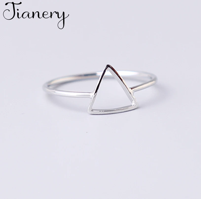 Женские Треугольные кольца JIANERY винтажные большие на палец модного серебристого