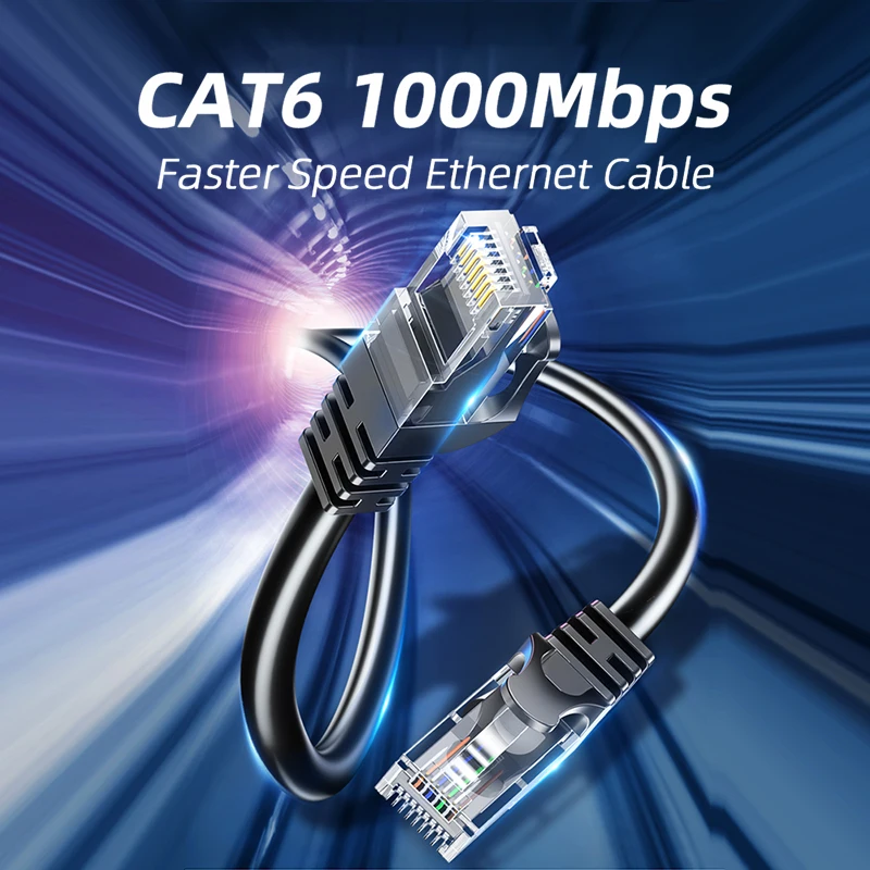 

1000 Мбит/с Ethernet кабель Cat6 сетевой кабель UTP CAT 6 RJ 45 Сетевой Кабель-адаптер длиной 1 м/2 м/3 м патч-корд для ноутбука маршрутизатор RJ45 сетевой кабе...