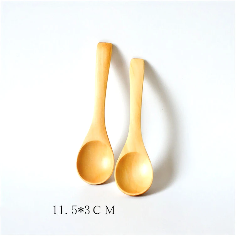 11 5 см оригинальная деревянная ложка маленькая для соли специй мини десерт