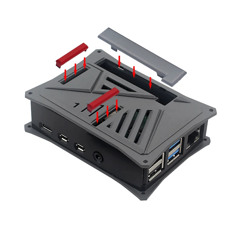 Raspberry Pi 4 Model B Kit 2 ГБ/4 ГБ/8 ГБ ОЗУ + чехол из АБС-пластика двойной вентилятор