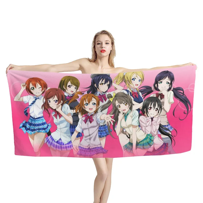

Большие пляжные ранние полотенца Upetstory Love Live! Плавательные полотенца с аниме, полотенце для душа для взрослых, коврики для йоги, Прямая поста...