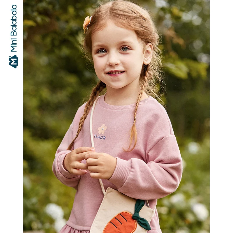 Свитер Minibala для маленьких девочек Новинка осени 2020 Детская Милая хлопковая