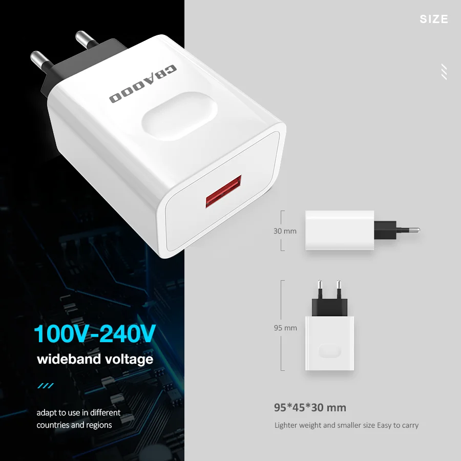 18 Вт USB зарядное устройство EU QC3.0 быстрое настенное зарядное устройство Быстрая зарядка 3,0 портативное зарядное устройство для мобильного телефона samsung s10 Xiaomi iPhone x xr Hua