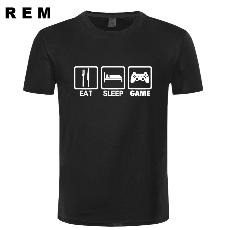 2016 Новая модная забавная Мужская футболка с принтом Eat Sleep Game XBOX Gamer повседневная