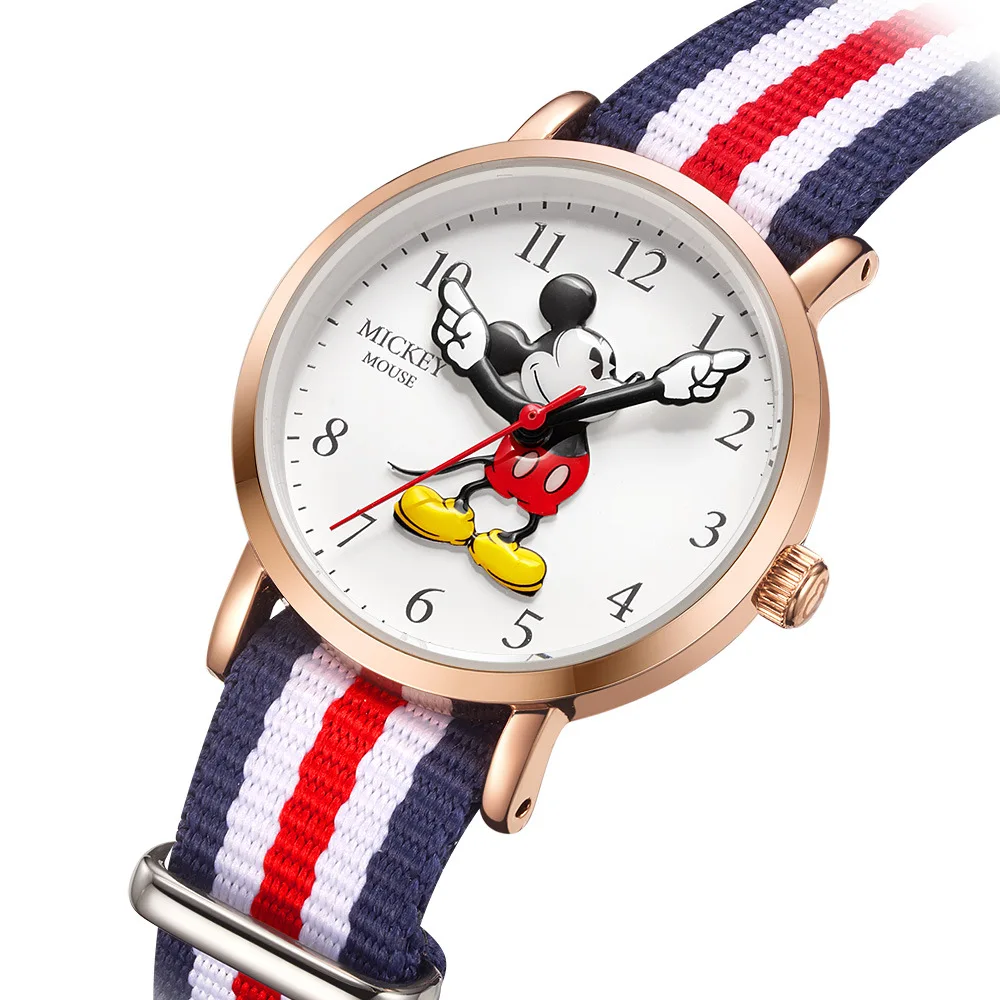 Детские часы Disney для девочек Роскошные Кварцевые с Микки Маусом мальчиков и