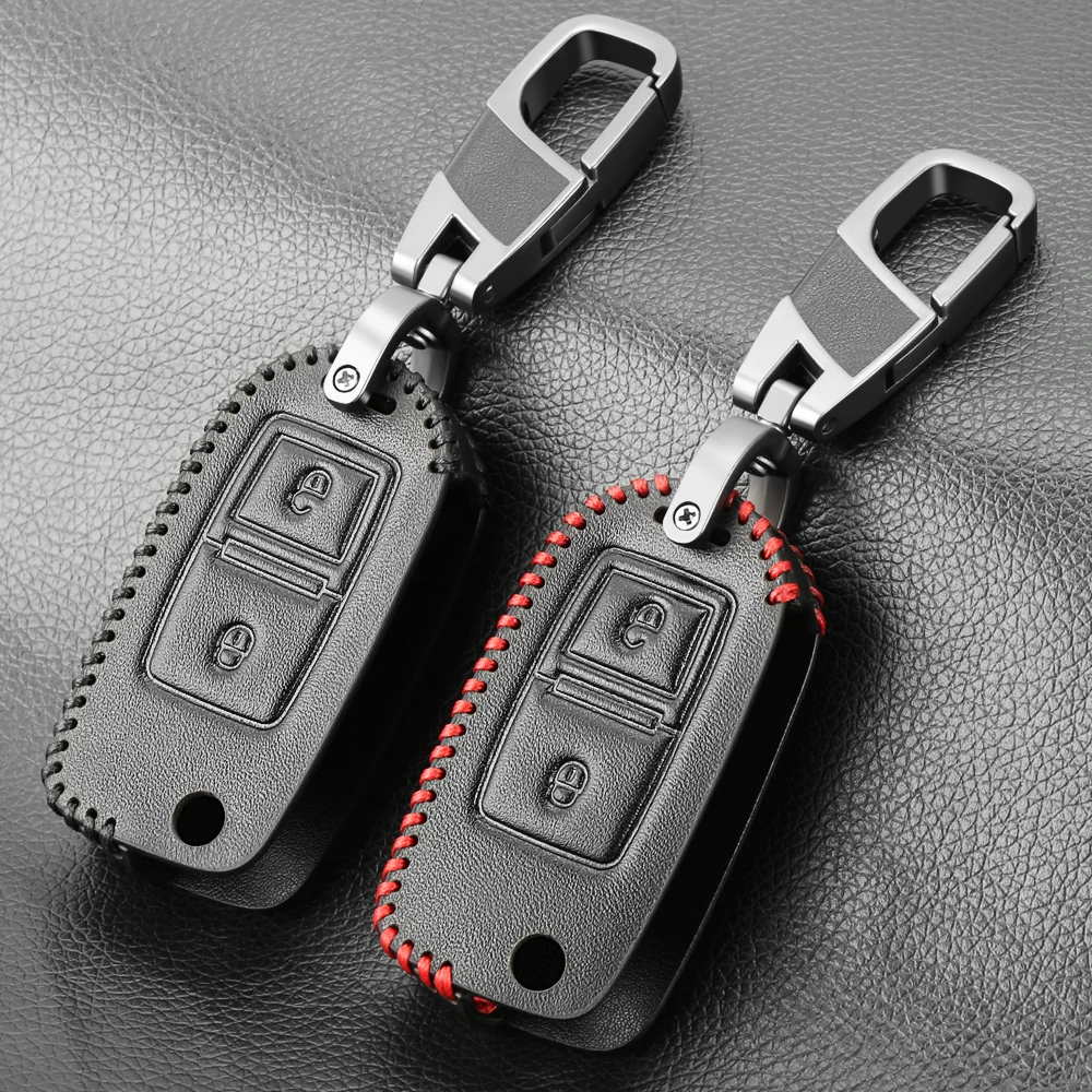 Кожаный чехол книжка с 2 кнопками раскладной для ключа дистанционным управлением
