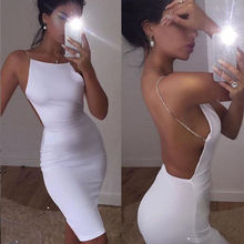 Vestidos Vestido blanco de noche con espalda descubierta...