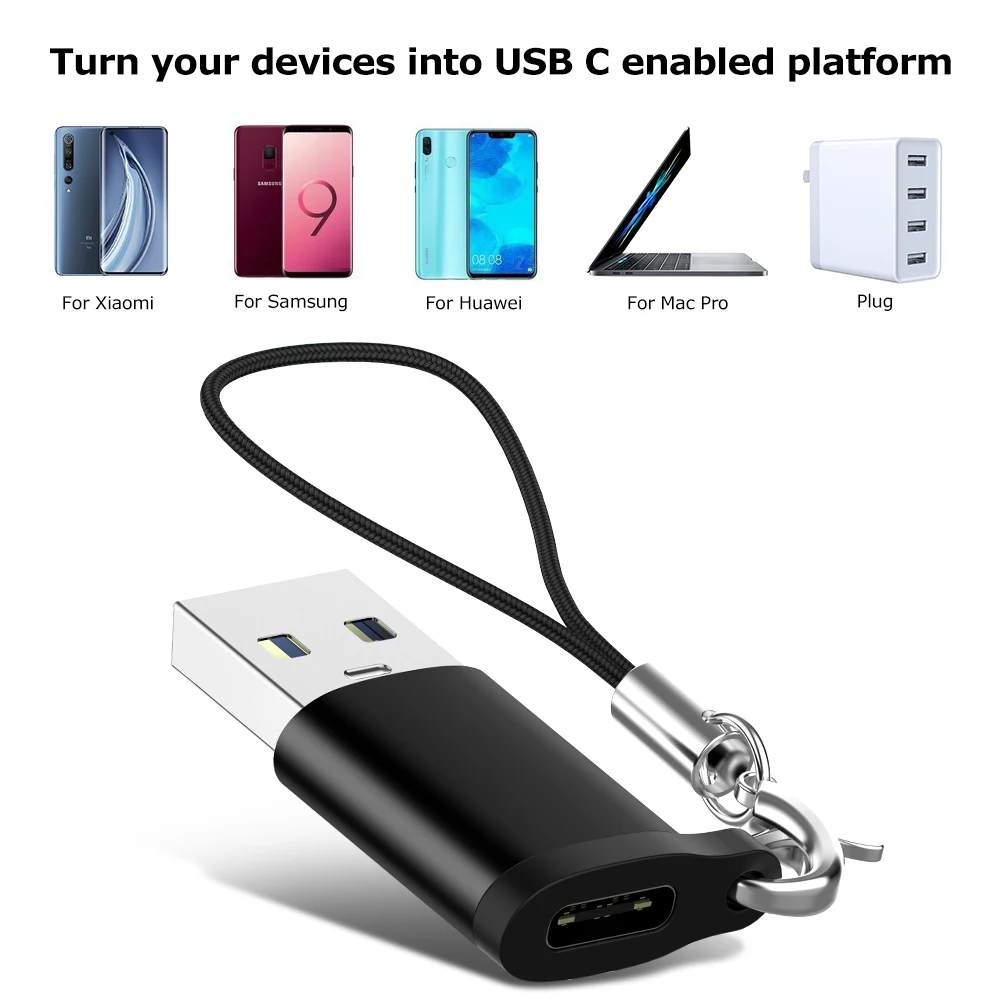 Адаптер для телефона USB3.0 к Type C телефонный разъем Samsung Huawei Xiaomi Mini конвертер