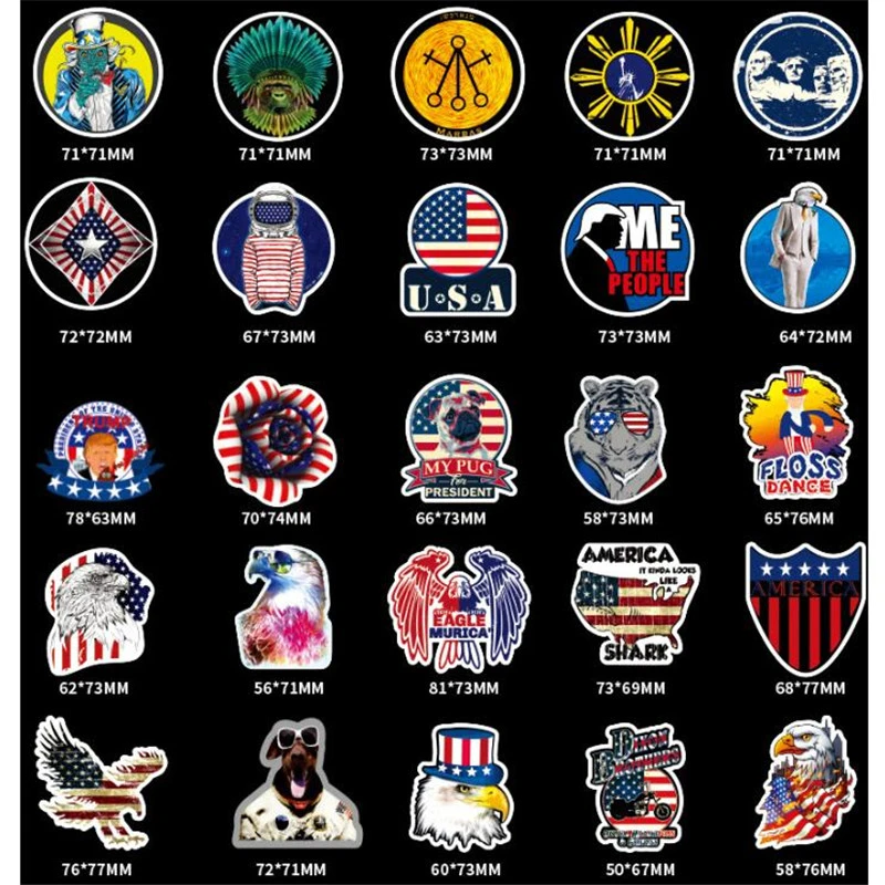 100 шт. DIY мультфильм президент США наклейки для украшения комнаты настенный Декор