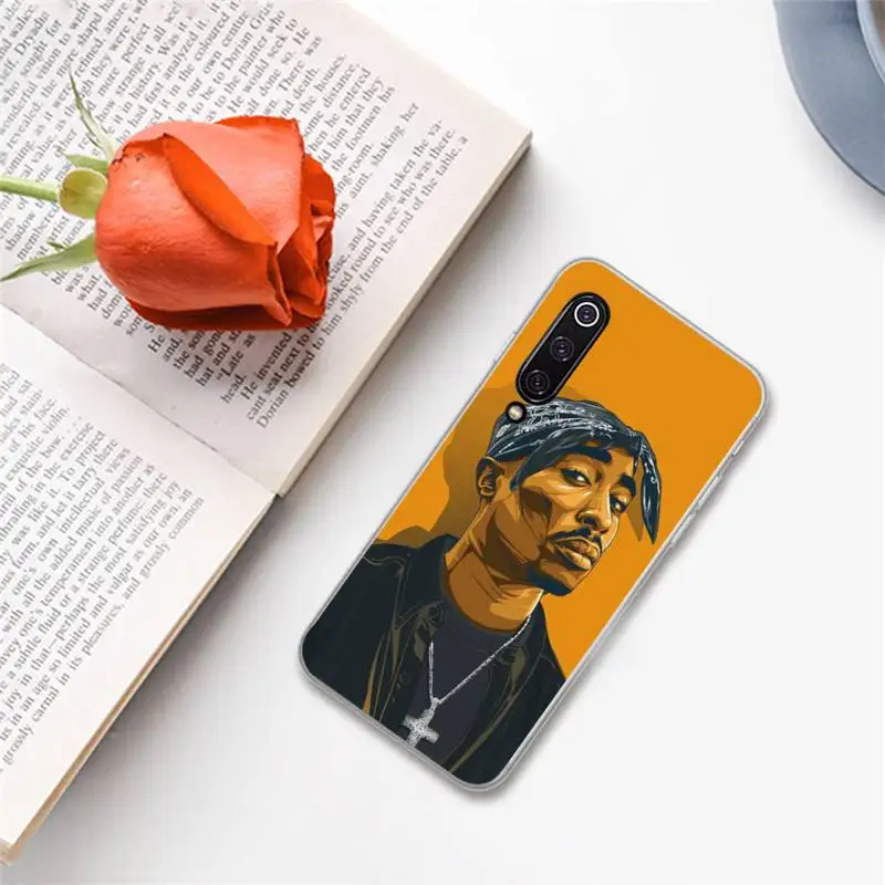 

Rapper 2pac Tupac mobile Phone Case For Xiaomi Redmi note 7 8 9 A t k30 max3 9 s 10 pro lite
