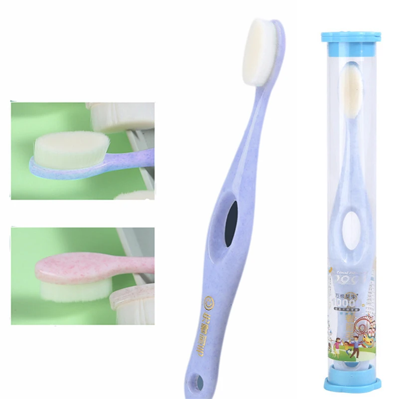 Детская специальная зубная щетка плотная мягкая щетина уход за зубами защита от