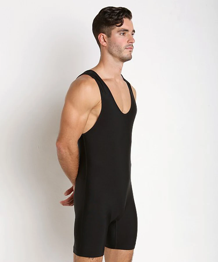 Мужской цельный костюм для плавания взрослых защиты от солнца с низким вырезом |