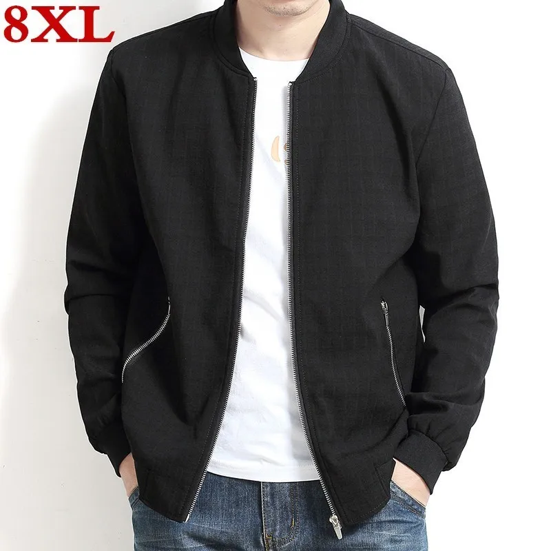 

8XL 2020 Plus 7XL size 6XL Spring New Men's Bomber Zipper Jacket Male Casual Streetwear Hip Hop Slim Fit Pilot Coat Men Clothing