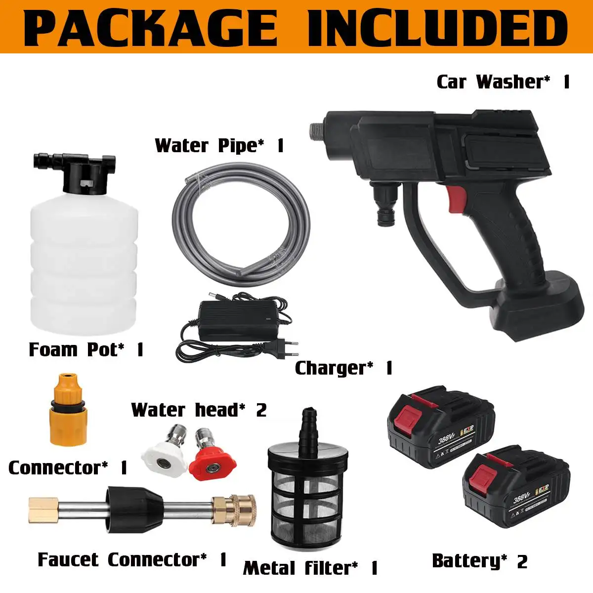 Продажа Беспроводная Автомойка высокого давления 600 Вт, 24 В, портативный распылитель воды, пеногенератор для аккумулятора Makita