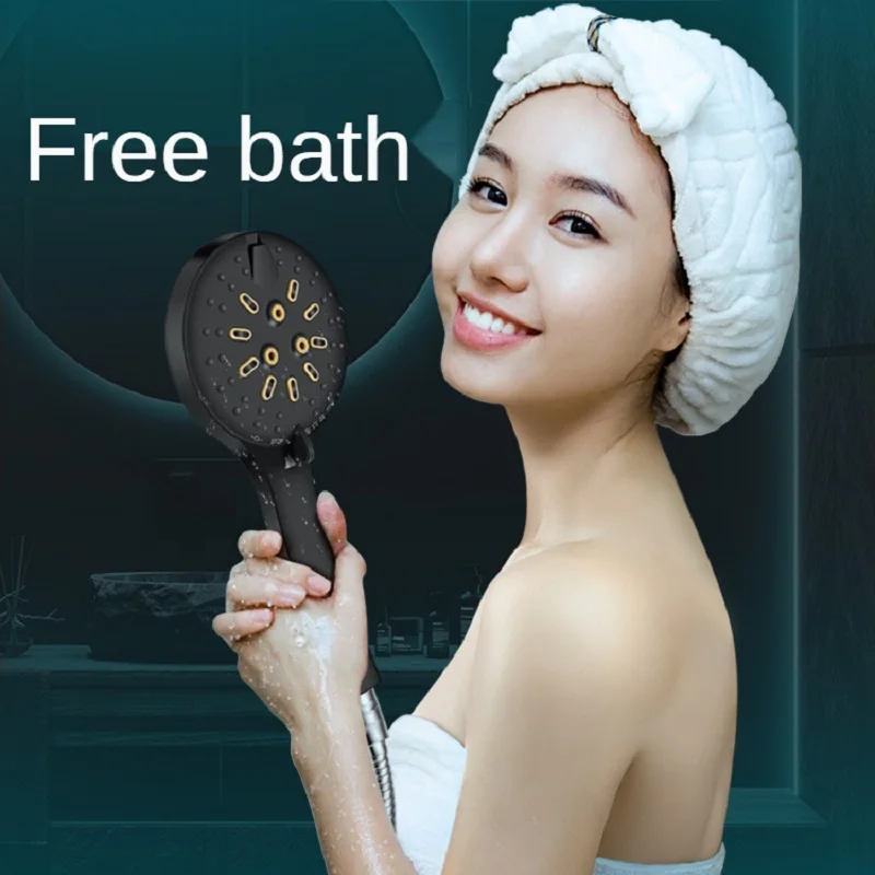seven speed regulation hand held shower head universal interface water temperature reminder supercharged bathroom accessories free global shipping