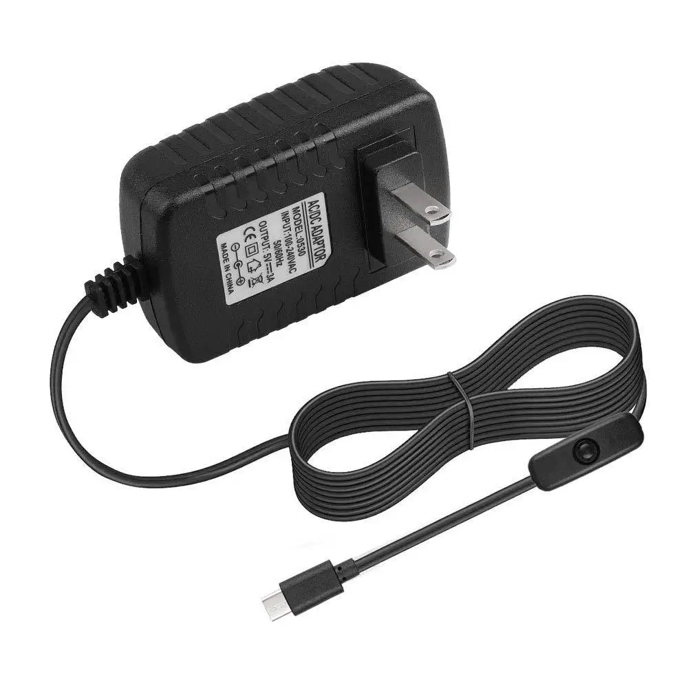 Блок питания Raspberry Pi 4 Model B USB Type-C 5 В 3 А Адаптер зарядного устройства USB-C для 4B/Pi4