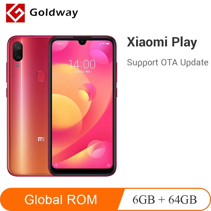 Глобальная ПЗУ Xiaomi Mi Play 6 ГБ ОЗУ 64 Гб мобильный телефон MTK Helio P35 Восьмиядерный 12MP