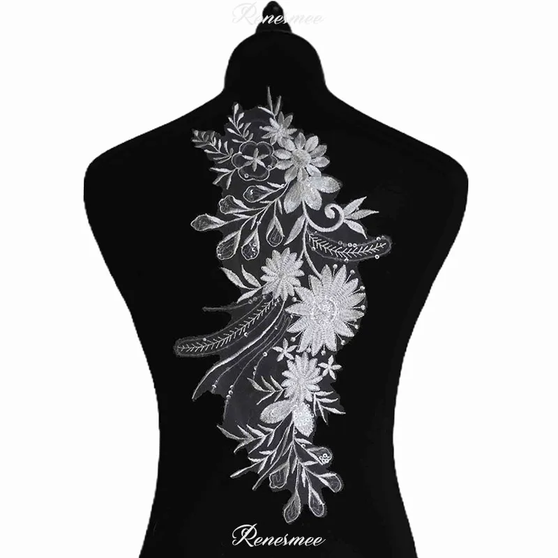 1 шт. вышивка пайетками кружева цветок кусок патч наклейки сделай сам свадебное