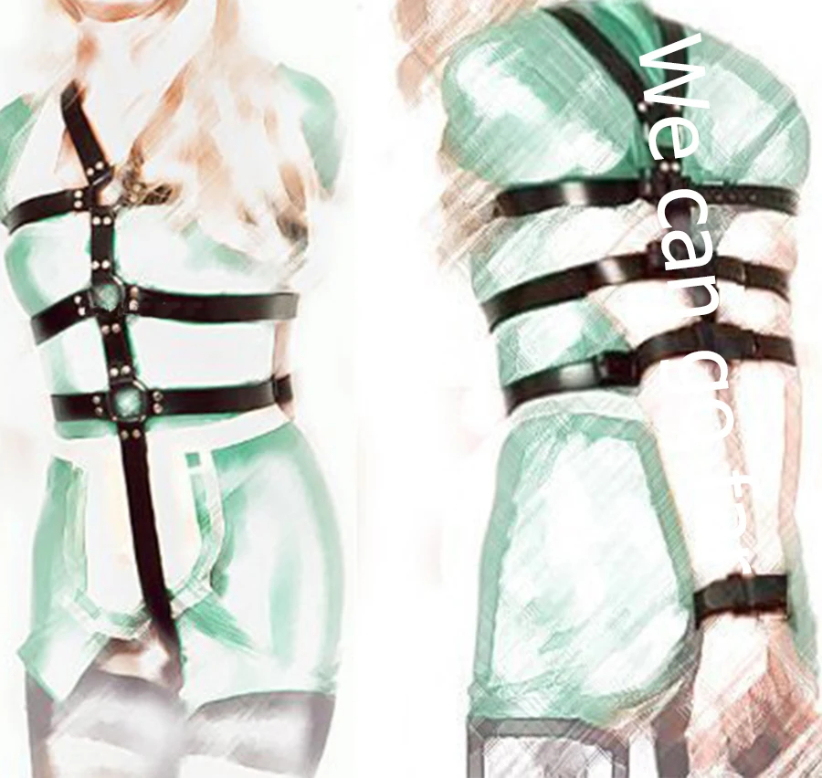 Привязь для всего тела с ручками и запястьем удерживайте руки за спиной