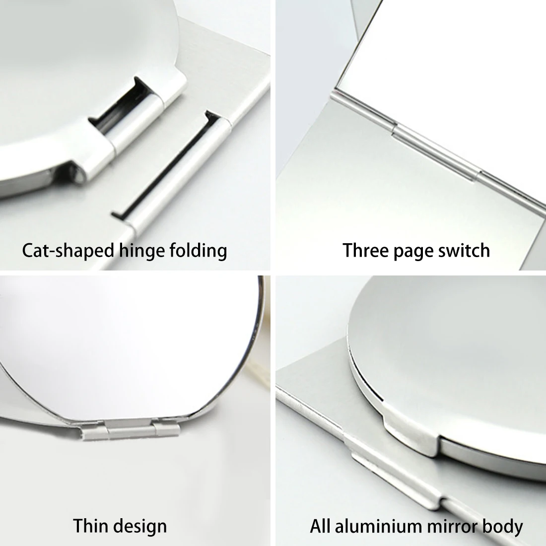 Складное зеркало для макияжа 9 размеров ультратонкое карманное компактное