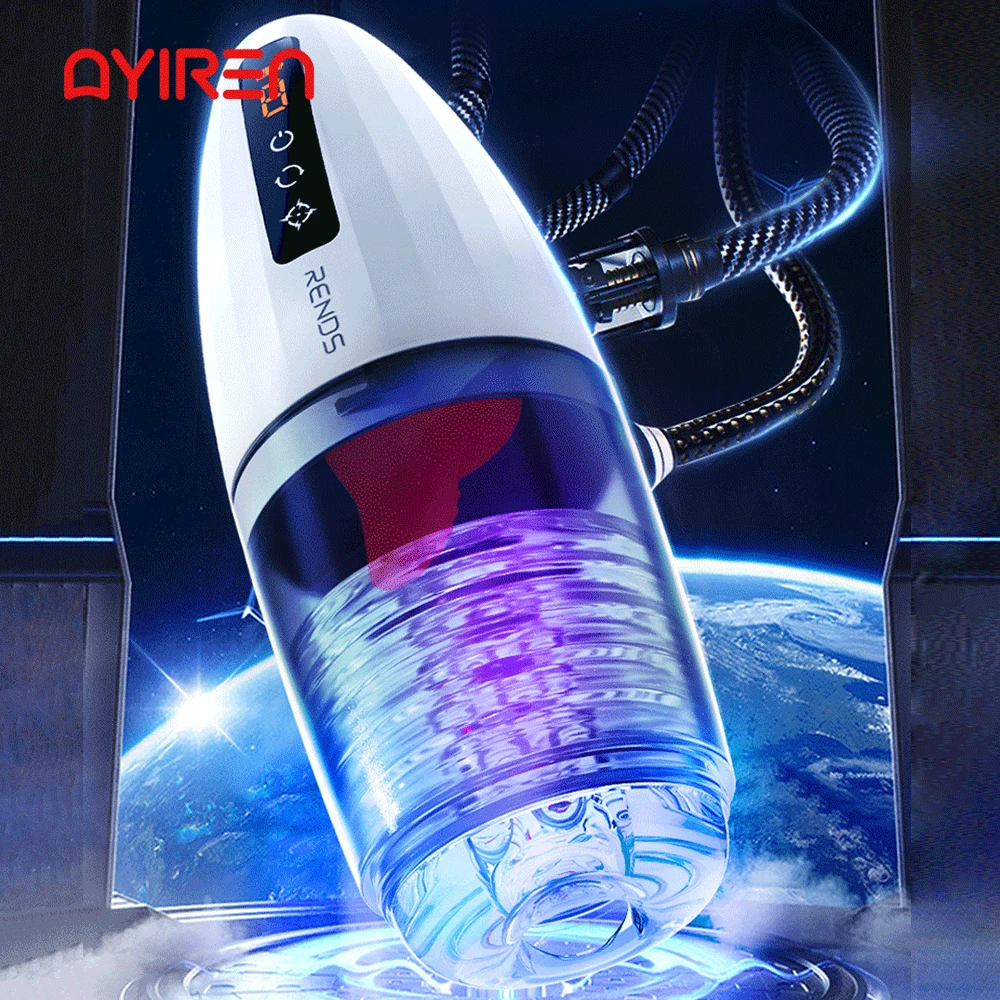 AYIREN Automatic Vibrators for Male Masturbation Cup Sucking Pocket Pussy Machines Sex Toys Men Homme Masturbator Blowjob | Красота и