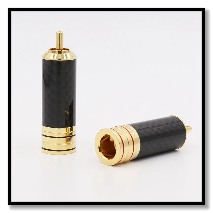 4 шт. высококачественный медный углеволоконный RCA разъем позолоченный Аудио
