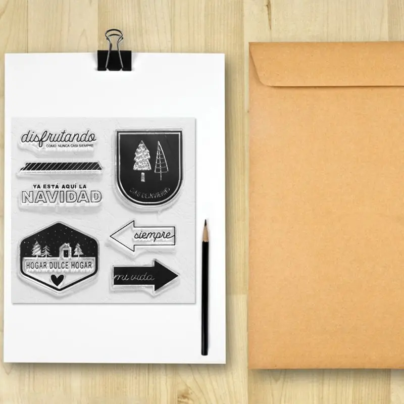 

Arrow Silicone Clear Seal Stamp DIY Scrapbooking Embossing Photo Album Decor Art M89A